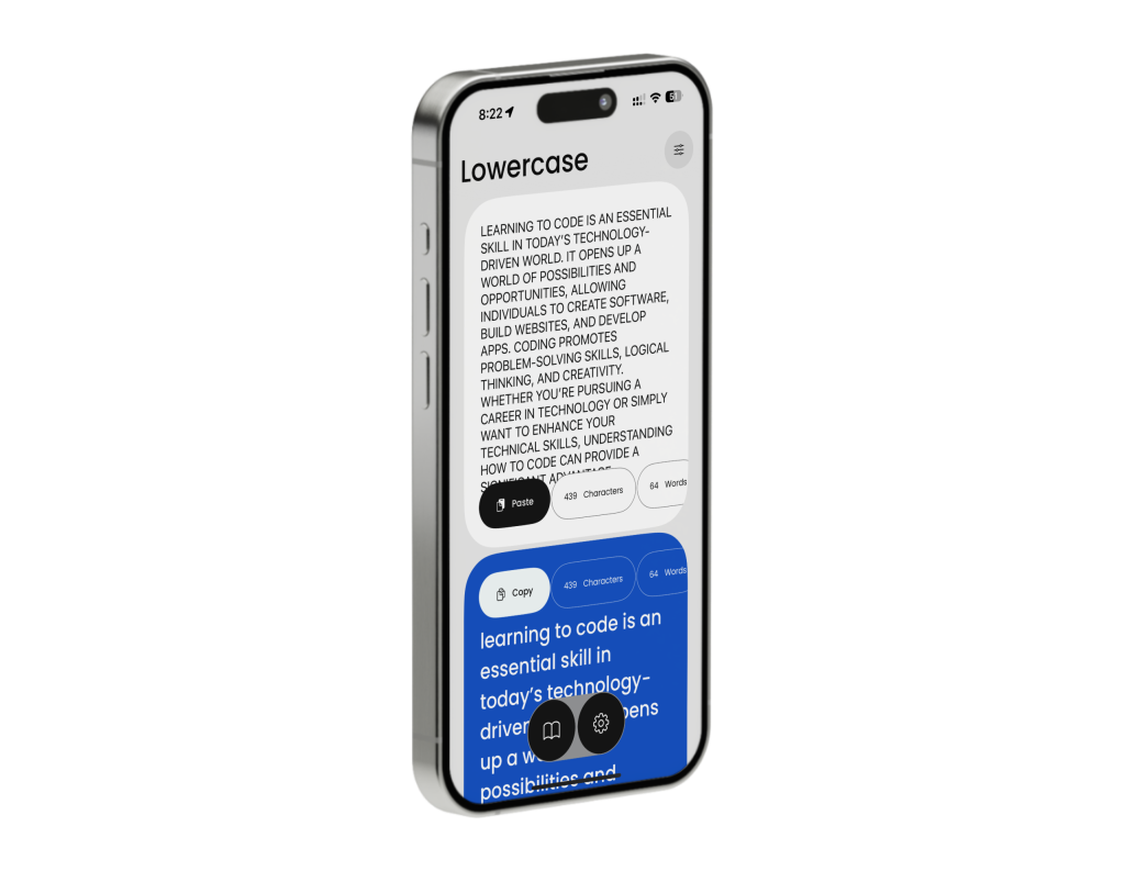 Main editor to edit text